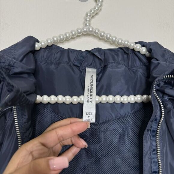 Lorna Jane Jacket Medium Blue Double Zip Active Windbreaker Sport Run Uniquely - Picture 10 of 16